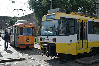 Weitere Bilder von der Schmalspurvorortbahn nach Pantano.